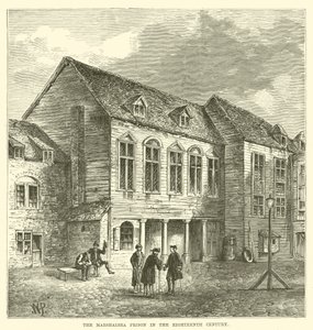 A prisão de Marshalsea no século XVIII (gravura) de English School