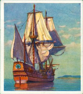 O "Mayflower" (litografia a cores) de English School
