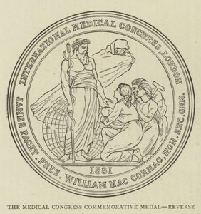 A Medalha Comemorativa do Congresso Médico, Reverso (gravura) de English School