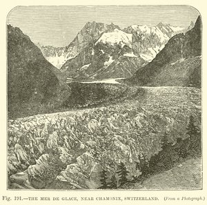 O Mer de Glace, perto de Chamonix, Suíça de English School