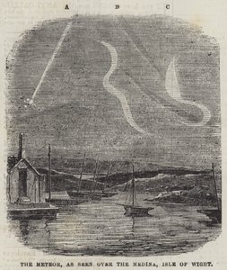 O Meteoro, como visto sobre a Medina, Ilha de Wight (gravura) de English School