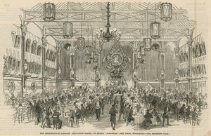 Jantar da Associação Sanitária Metropolitana no Simpósio Soyers, Gore House, Kensington de English School