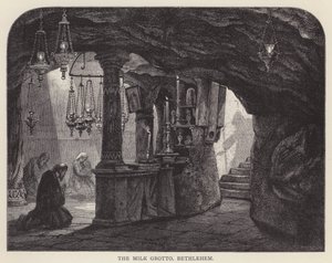 The Milk Grotto, Bethlehem (gravura) de English School