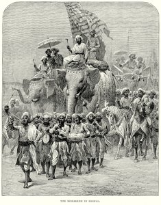 O Moharrem em Bhopal (gravura) de English School