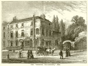 O Monstro Tea-Gardens. 1820 de English School