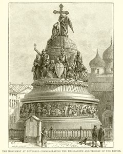 O Monumento de Novgorod Comemorativo do Milésimo Aniversário do Império, 1862 de English School