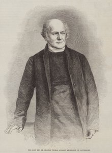 O Reverendíssimo Dr. Charles Thomas Longley, Arcebispo de Canterbury (gravura) de English School