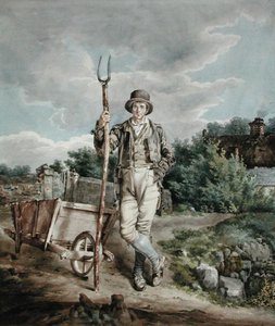 The Muck Spreader, c.1830 (aguarela sobre papel) de English School