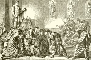 O Assassinato de Júlio César (gravura) de English School