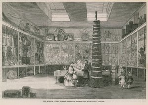 O Museu da London Missionary Society, na Bloomfield Street, publicado no Illustrated London News, 25 de junho de 1859 de English School
