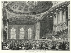 The Music Hall, George Street (gravura) de English School