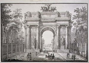 Os Portões de Narva, São Petersburgo (Litho) de English School