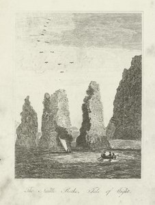 As rochas de agulha, ilha de Wight de English School