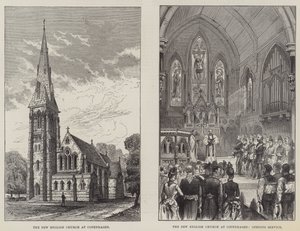 A Nova Igreja Inglesa em Copenhague (gravura) de English School