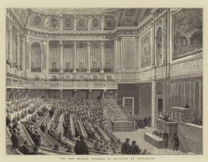 A Nova Câmara Francesa de Deputados em Versalhes (gravura) de English School