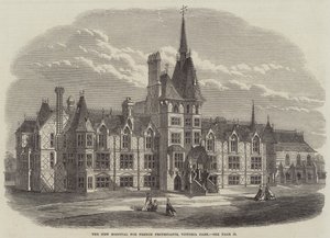 O Novo Hospital para Protestantes Franceses, Victoria Park (gravura) de English School