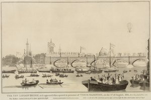 The New London Bridge, 1 de agosto de 1831 de English School
