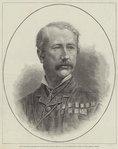 O Novo Par, Tenente-General Sir Garnet Wolseley, GCB, Comandante-em-Chefe do Exército no Egipto (gravação) de English School