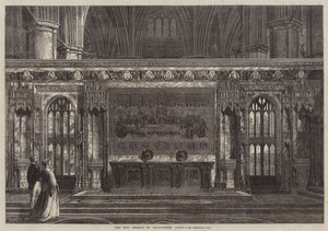O Novo Reredos na Abadia de Westminster (gravura) de English School