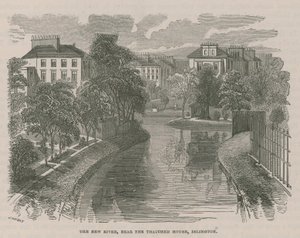 O New River Head, perto da casa de palha, Islington de English School