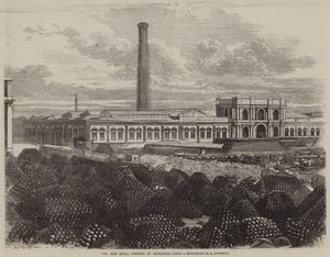 A Nova Fábrica de Conchas em Woolwich (gravura) de English School