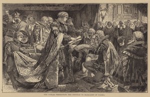 Os Nobres apresentando a Petição a Margarida de Parma (gravura) de English School