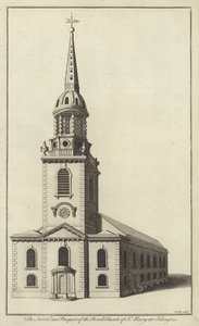 A North East Prospect da Igreja Paroquial de St. Mary em Islington