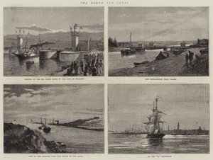 O Canal do Mar do Norte (gravura) de English School