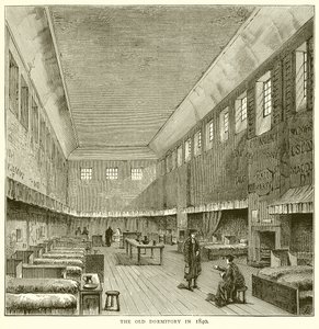 O antigo dormitório em 1840 de English School