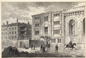 O Old Post Office na Lombard Street, cerca de 1800 de English School