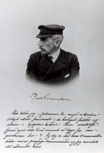 A página de abertura do manuscrito de Roald Amundsens de English School