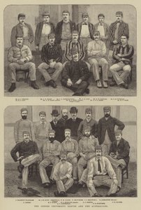The Oxford University Eleven and the Australians (gravura) de English School