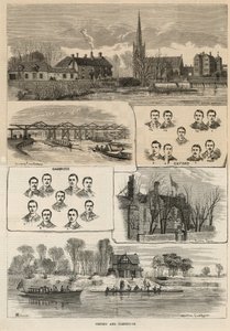 A corrida de barcos de Oxford e Cambridge de English School