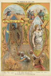 As Parábolas de Cristo: A Parábola das ervas daninhas (chromolitho) de English School