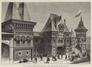 A Exposição de Paris, modelo russo do Palácio em que nasceu Pedro o Grande, perto de Moscovo (gravura) de English School