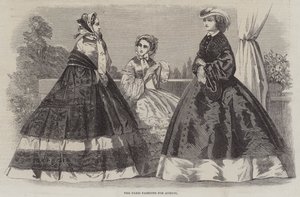 The Paris Fashions for August (gravura) de English School