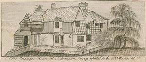A Casa Parsonage em Newington, Surrey, tem fama de ter 300 anos de English School