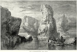 Os Paternosters, ao largo de Sark (gravura) de English School