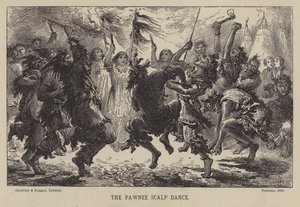 A dança do escalpe Pawnee (gravura) de English School