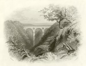 A, peaths, ponte, ravina, berwickshire de English School