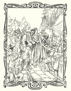 Os Pais Peregrinos (cor litho) de English School