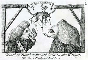 Os Pilares do Estado, por volta de 1756 de English School