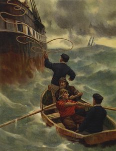 O barco-piloto (cromolito) de English School