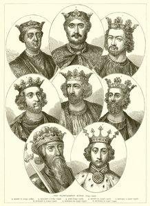 Os reis Plantagent. (1154--1399) de English School