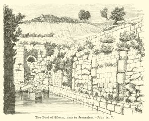 A piscina de Siloé, perto de Jerusalém, João, ix, 7 de English School