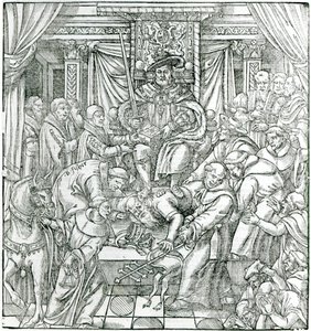 O papa suprimido pelo rei Henrique VIII, em 1534 de English School