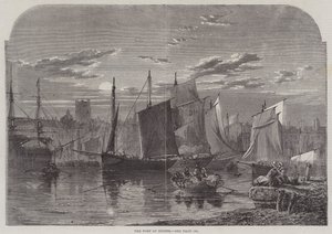 O Porto de Dieppe (gravura) de English School
