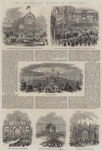 O Príncipe de Gales em Montreal (gravura) de English School