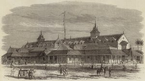 O edifício da exposição de Punjab em Lahore de English School