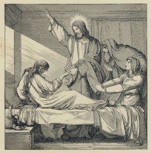 A Ascensão da Filha de Jairus (gravura) de English School